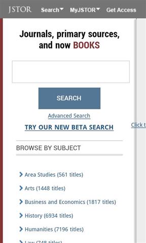 JSTOR Browser浏览器截图3