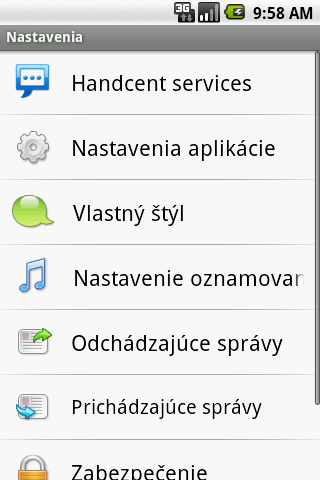 Handcent SMS Slovak Language P截图1