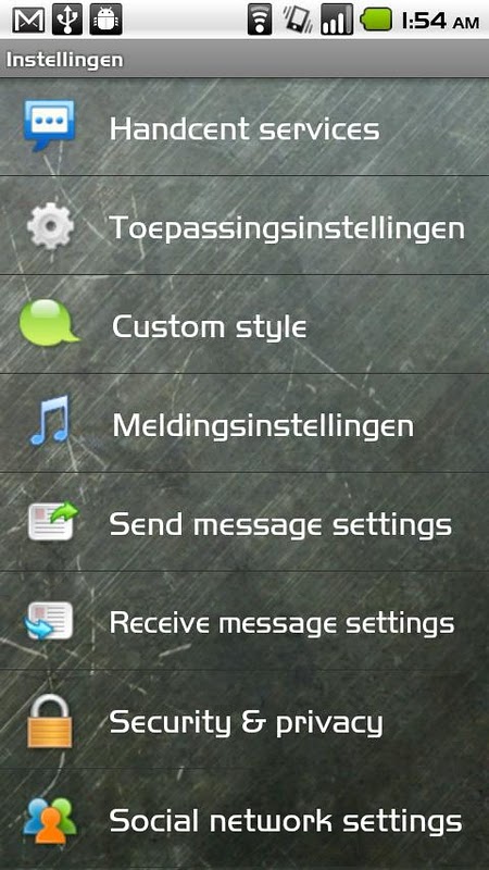 Handcent SMS Dutch Language Pack截图1