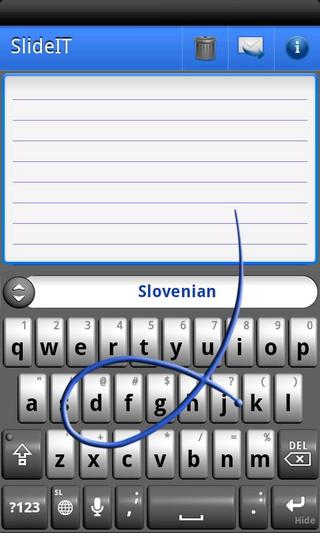 斯洛文尼亚SlideIT键盘截图2