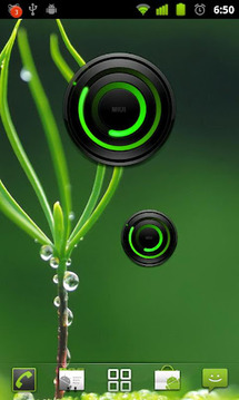 螺旋绿色模拟时钟截图