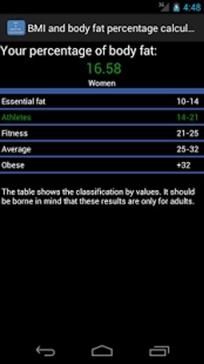 BMI-%BF Calculator截图4