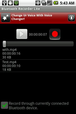 Bluetooth Recorder Lite截图1