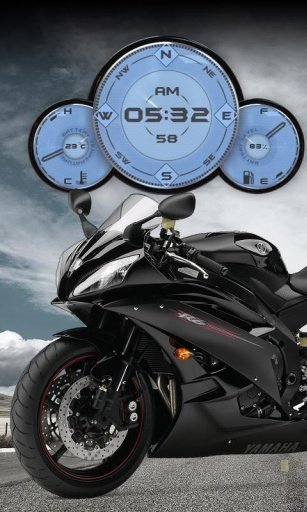 Yamaha R6 Black Compass HD LWP截图4