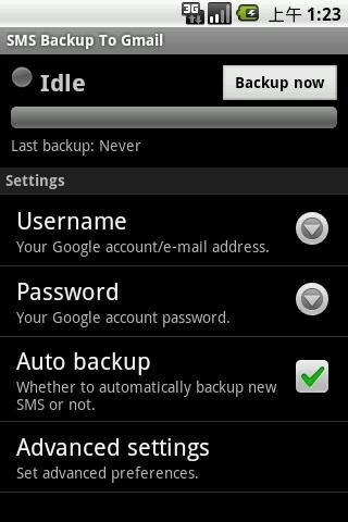 SMS Backup or Save to Gmail截图3