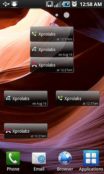 Redialer and Call log Widgets截图