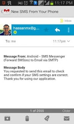 Forward SMS to Email via SMTP截图3