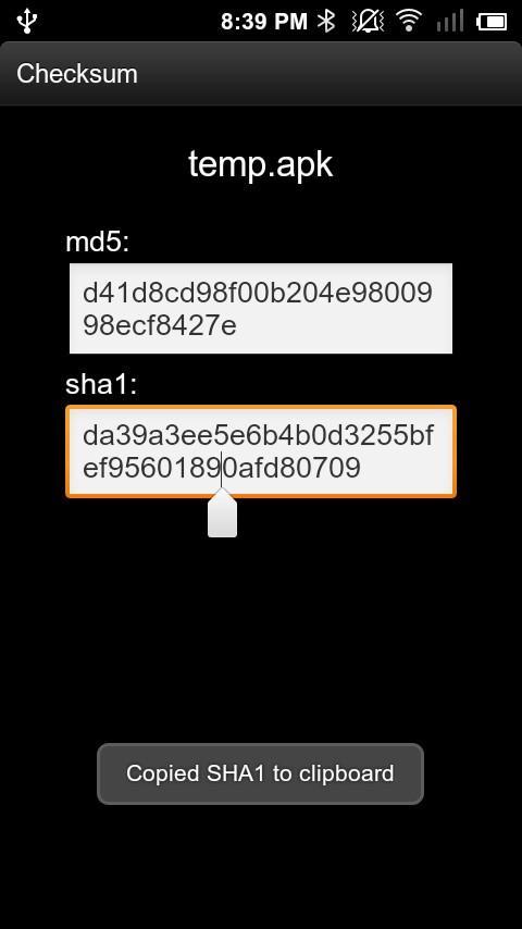 Checksum MD5 &amp; SHA1截图2