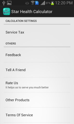 Star Health Calculator截图8