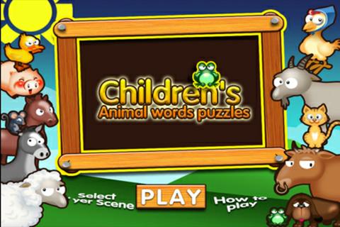 Children's Animal words puzzle截图1