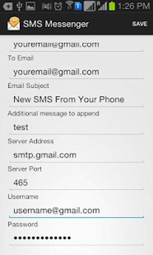 Forward SMS to Email via SMTP截图4