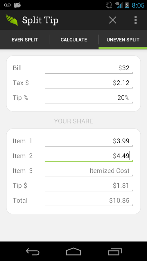 Split Tip - Tip Calculator截图5