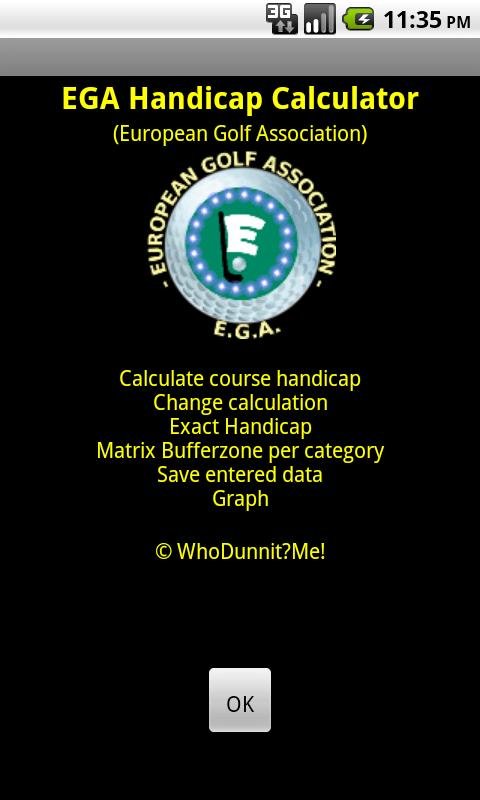 EGA Handicap Calculator FREE截图1