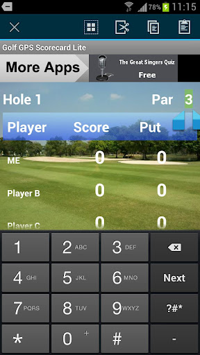 Golf GPS Scorecard Lite截图5