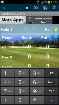 Golf GPS Scorecard Lite截图