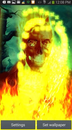 Ghost Rider Skull Remix LWP截图1