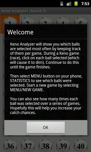 Keno Analyzer (LITE)截图3
