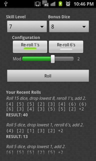 Bonus Dice Roller截图1