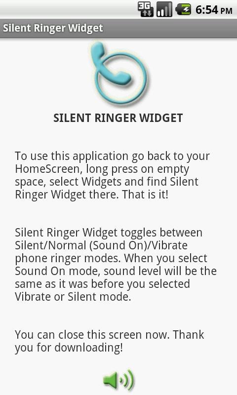 Silent Ringer Widget截图1