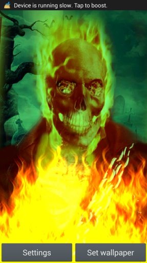 Ghost Rider Skull Remix LWP截图3