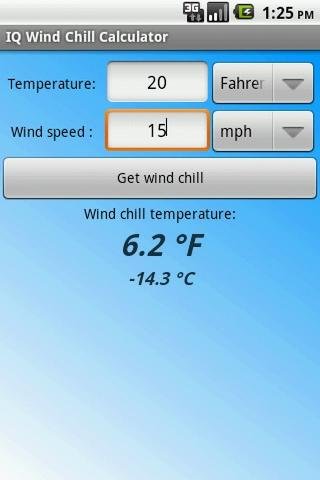 IQ Wind Chill Calculator截图1