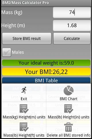 BMI/Mass Calculator Pro截图1