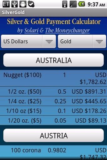 Silver Gold Payment Calculat截图6