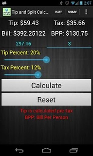 Tip and Split Calculator截图1