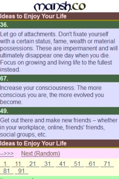 101 Ideas to Enjoy Your Life截图