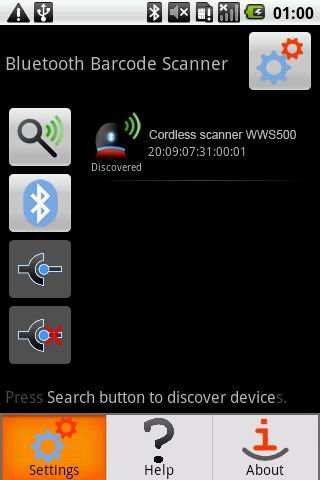 Bluetooth Barcode Scanner Demo截图1