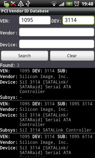PCI Vendor/Device Database截图4
