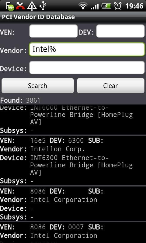 PCI Vendor/Device Database截图1