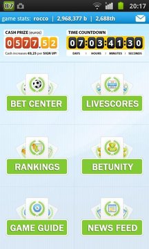 Soccer Betting Game Livescores截图