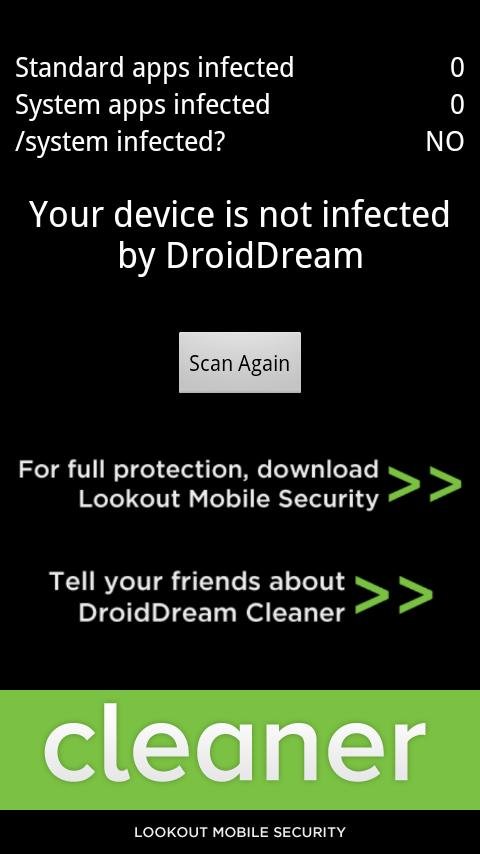 DroidDream Malware Cleaner截图1