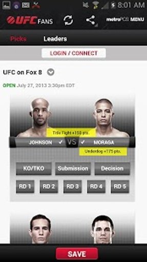 UFC Fans powered by MetroPCS截图8