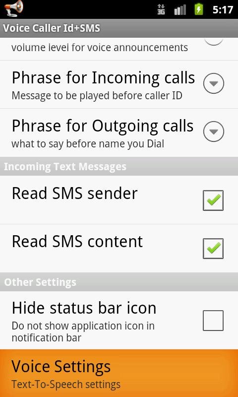 Voice Caller ID + SMS Lite截图1