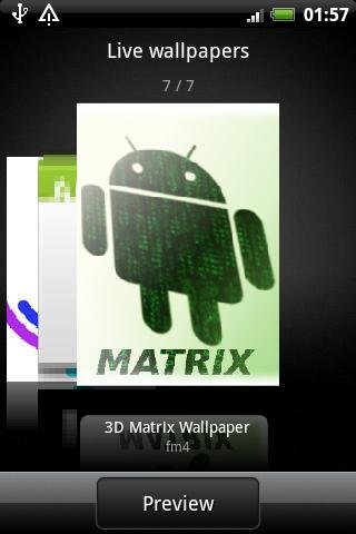 3D Matrix Live Wallpaper截图1