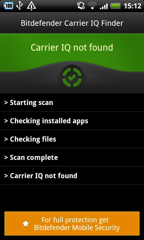 Bitdefender Carrier IQ Finder截图4