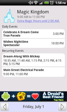 Disney World Park Hours (Free)截图