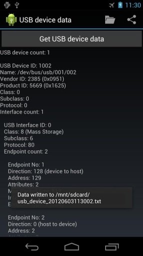 USB device data截图4