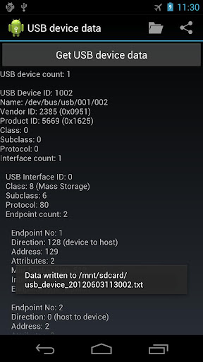 USB device data截图1