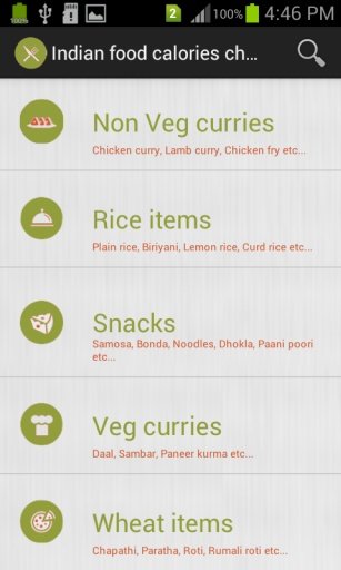 Indian food calories chart截图6