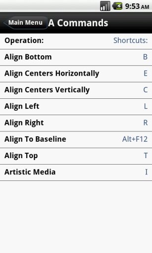 Shortcuts for CorelDraw截图2