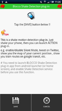 BLOCCO Shake Detection plug-in截图