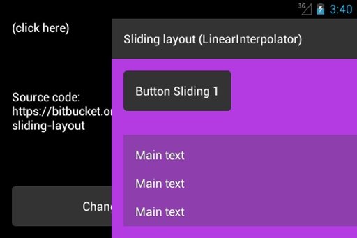 简单的滑动布局 Simple sliding layout截图6