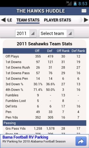 Seahawks by StatSheet截图7