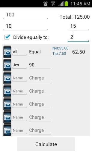 Bill Splitter and Tip Calc.截图2