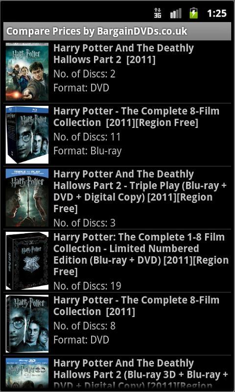 Compare DVD or Blu-ray Prices截图2