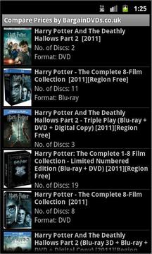 Compare DVD or Blu-ray Prices截图