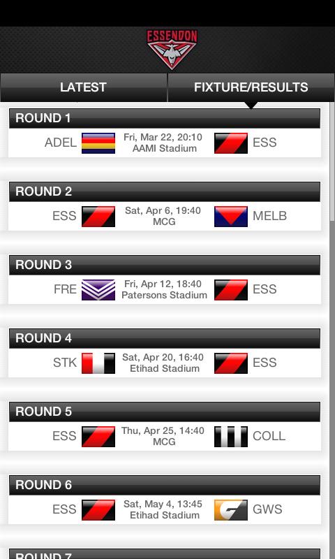 Essendon FC截图2